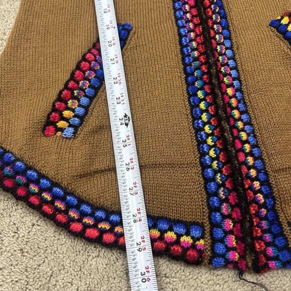 Alpaca Connection Peruvian Zip Up Hoodie Sweater XL Multicolor Boho Womens - Picture 11 of 11